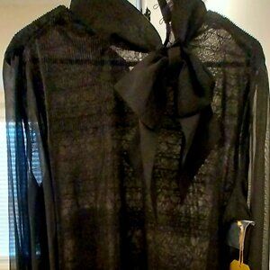 Mesh Lace Black Blouse